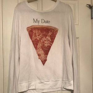 Wildfox pizza date sweater